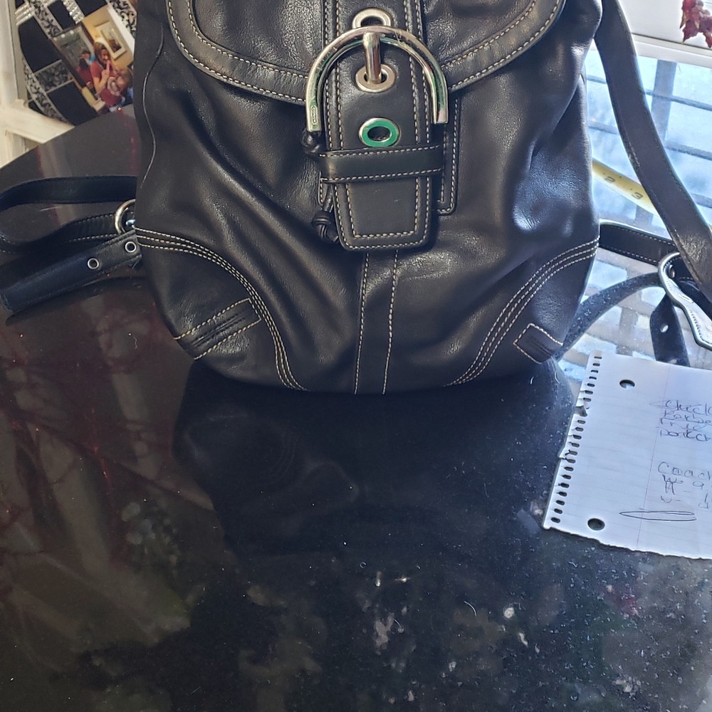 SMALL Black Coach handbag